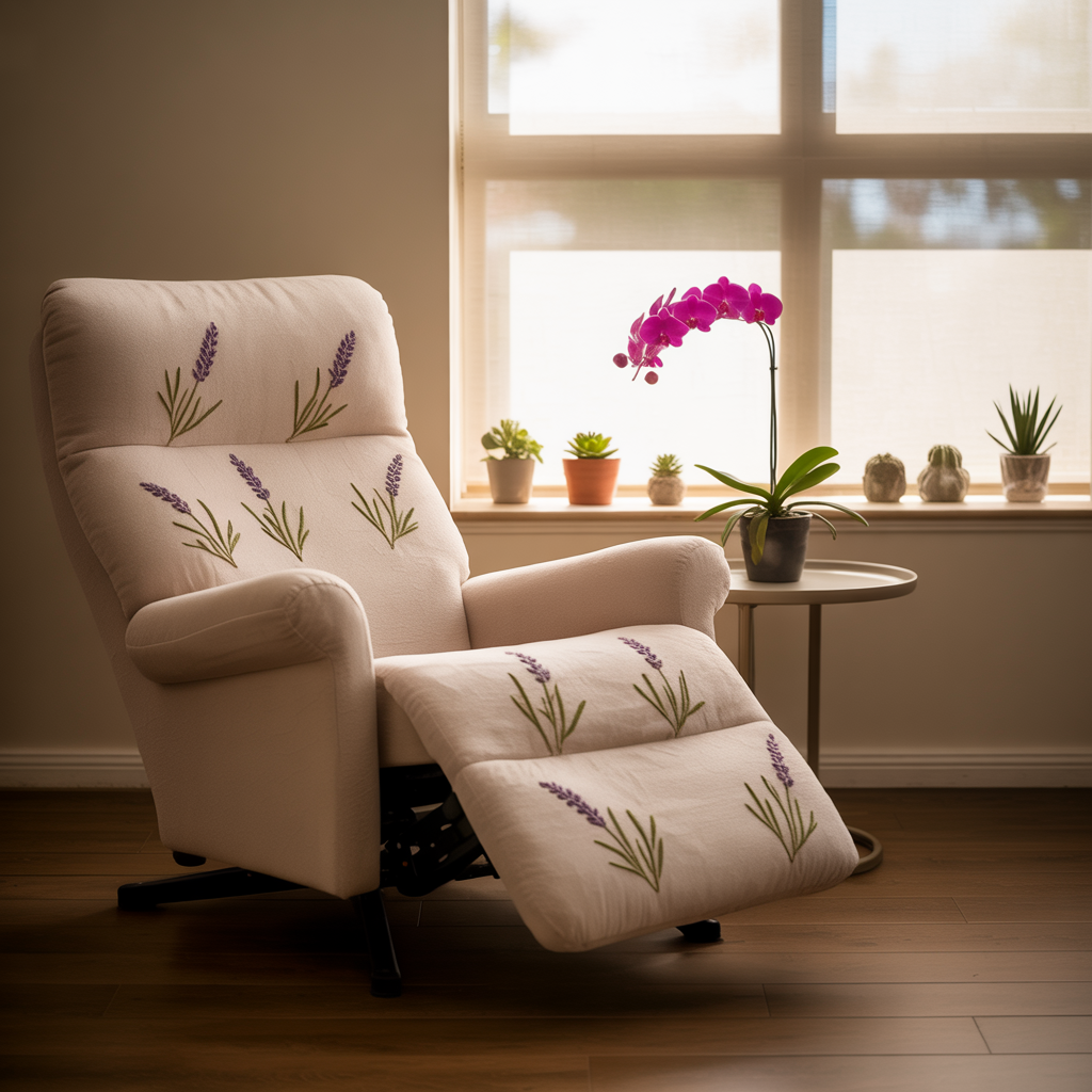 Hypnotherapy Session - Serene therapy room with soft lighting and comfortable reclining chair